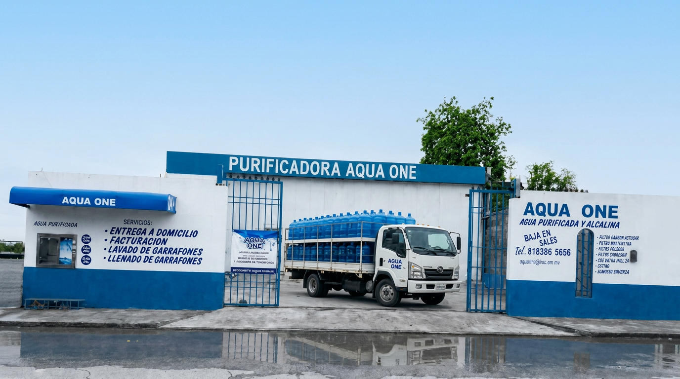 Fachada de Aqua One Purificadora